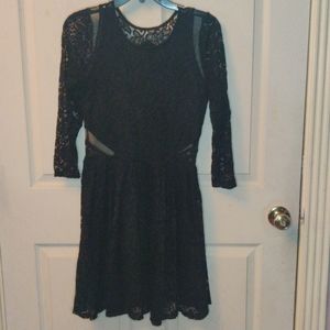 Abercrombie & Fitch Long Sleeve Black Lace Whimsigoth Goth Fairy Steampunk